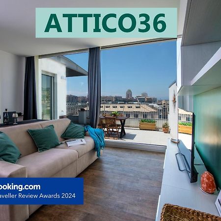 Attico Luxury Con Parcheggio E Terrazza Vista Mozzafiato Lägenhet Genua Exteriör bild